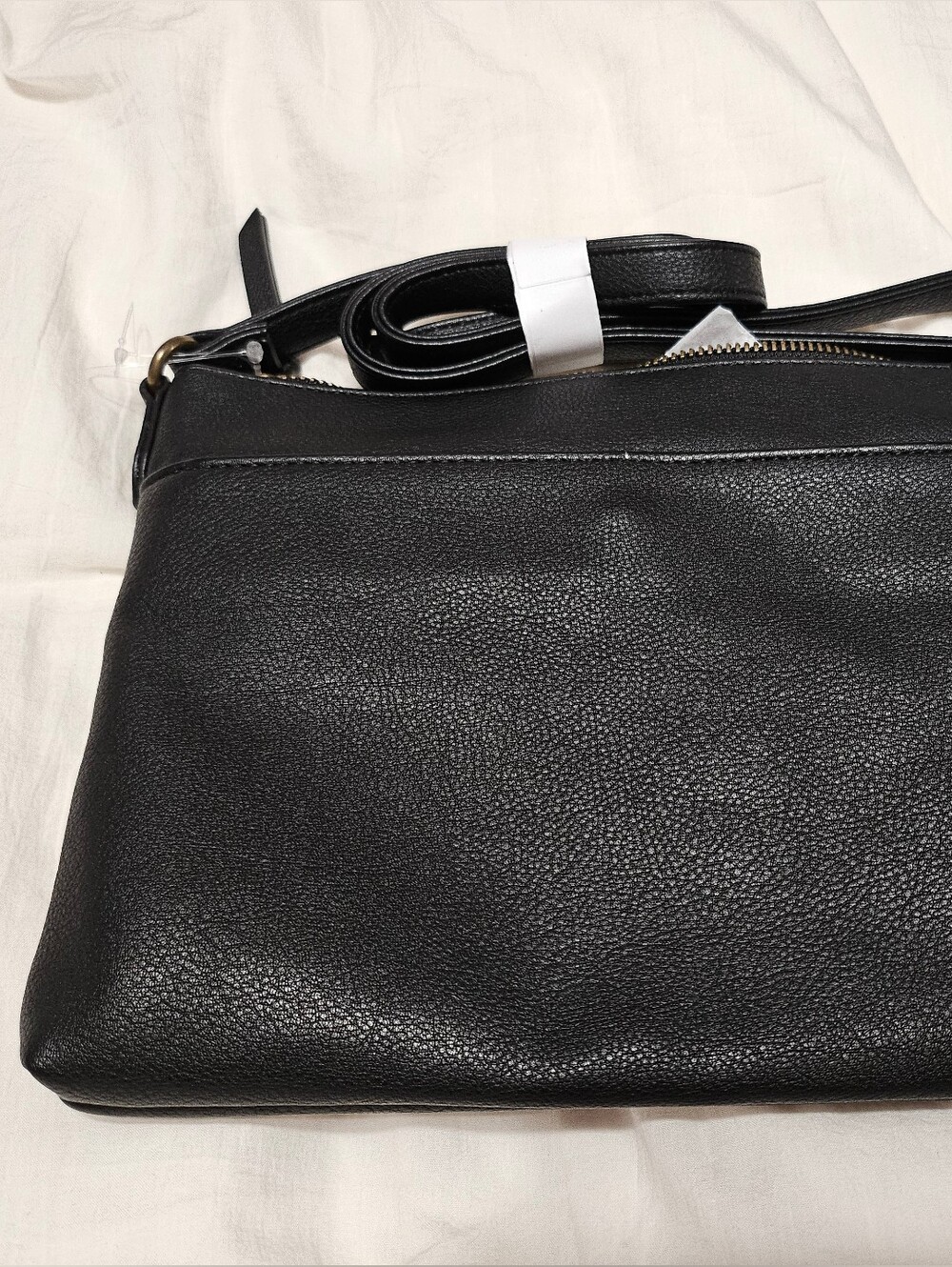 Style & Co. Black Pebbled Leather Crossbody Bag New Without Tag